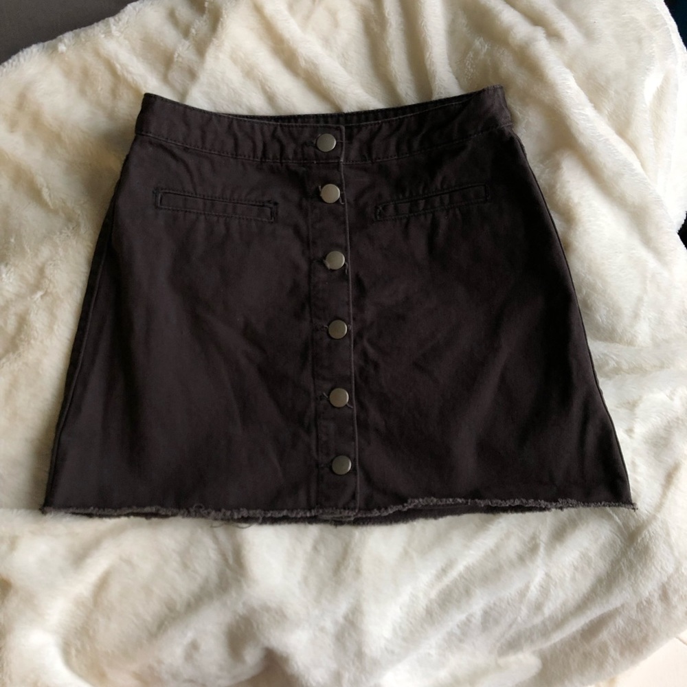 High waisted mini skirt
